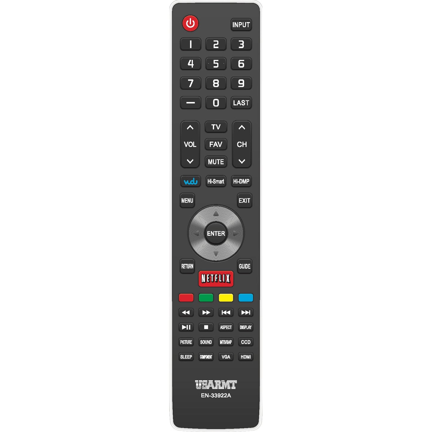 USARMT EN-33922A Remote for Hisense TVs