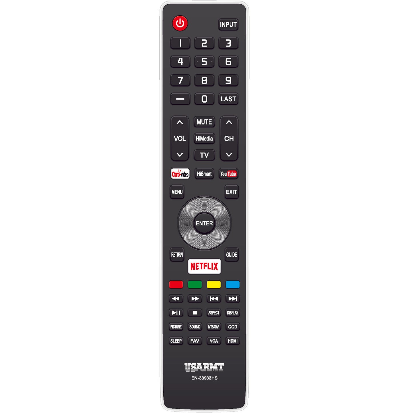 USARMT EN-33933HS Remote control for Hisense TVs