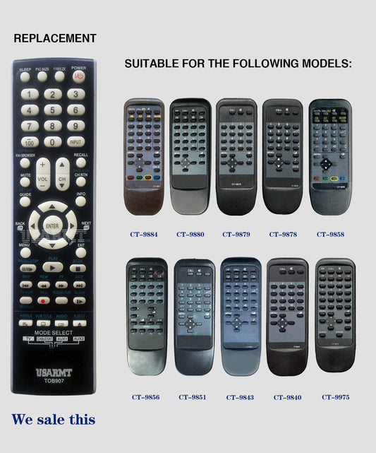 USARMT TOB907 Remote For Toshiba TV DVD Player Cable/SAT AUX